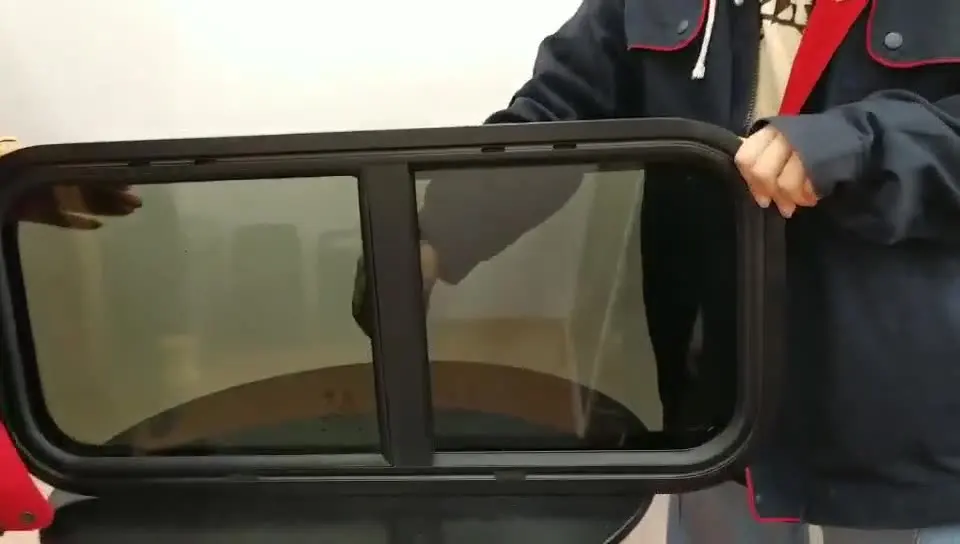In Stock Wholesale Camper Caravan Vertical Sliding  Window Glass RV Window Camper Window For Horse Trailer