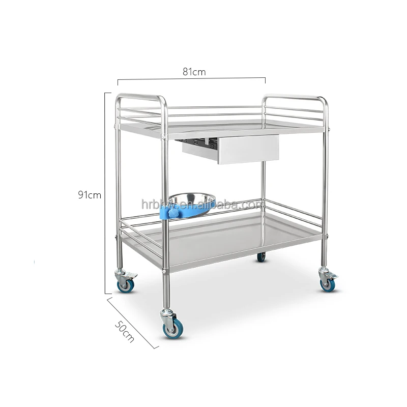 Hospital Furniture Use Emergency Medical Trolley Cart for Hospital Clinic