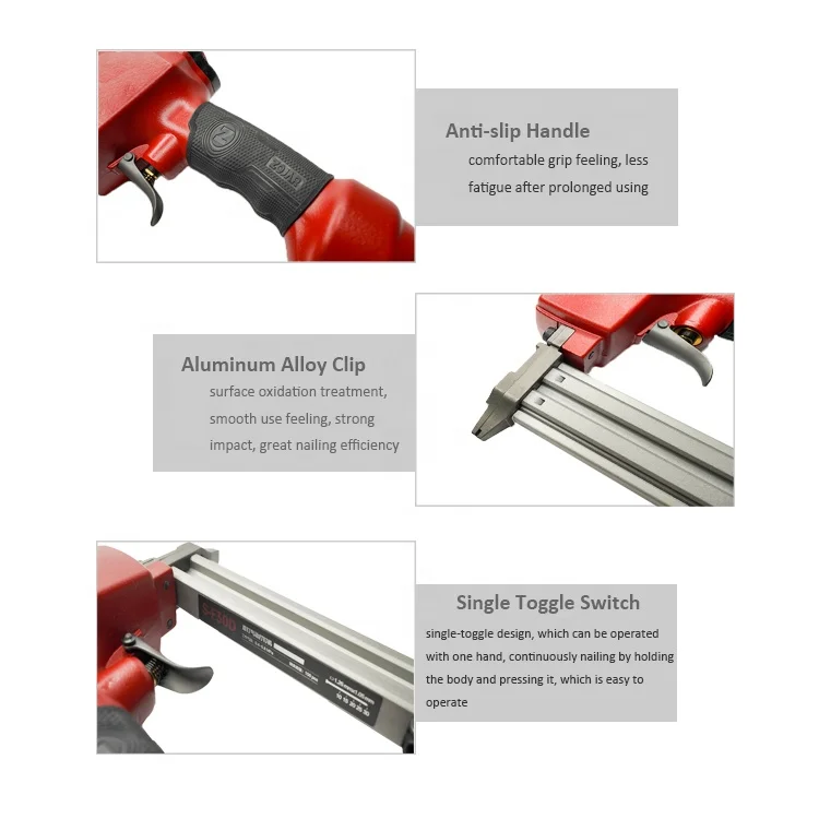 WISDOM Cheap Price Framing Nailer F30G Air Nailer 10-30mm Pneumatic Stapler Gun for Wood Carpentry