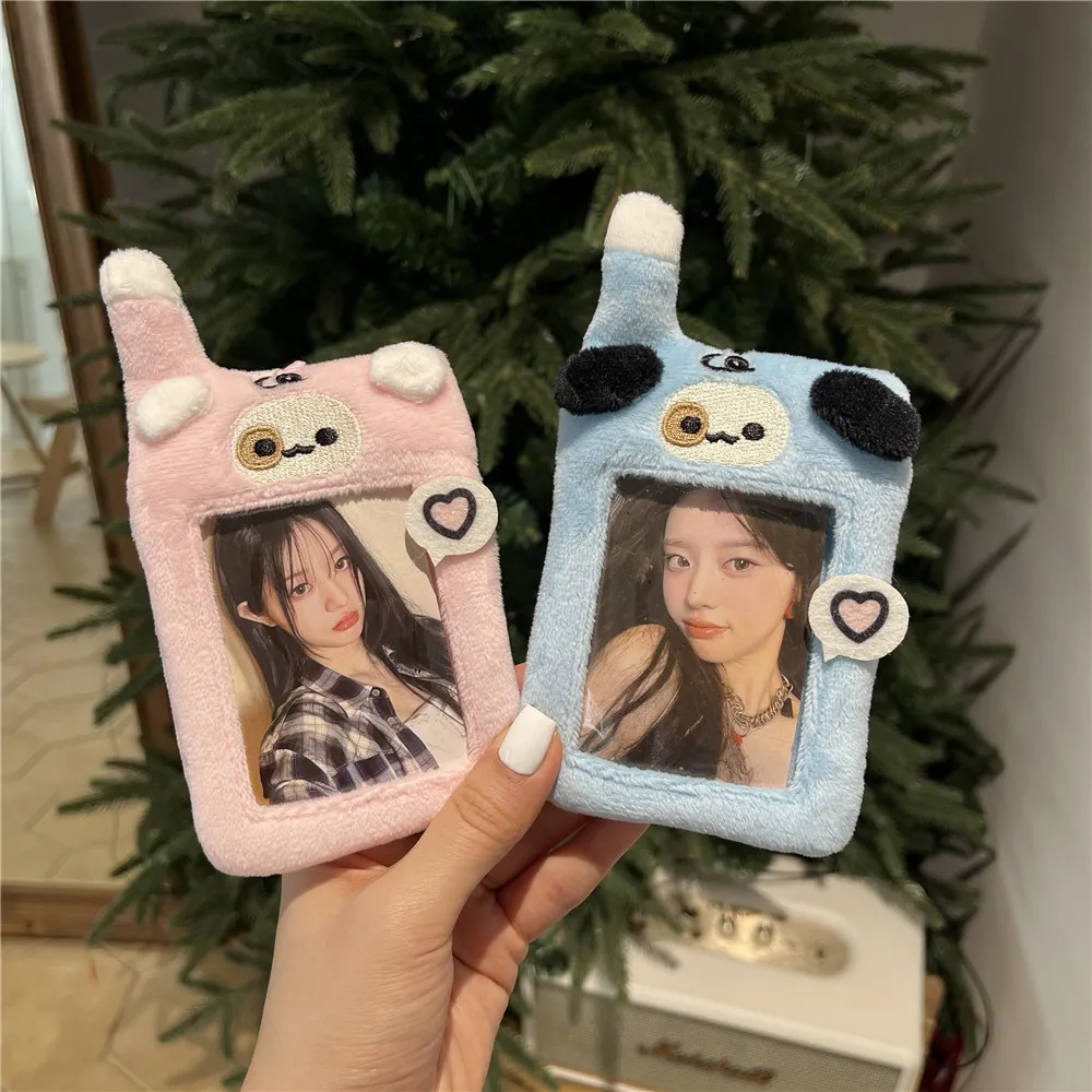 New custom fashion custom plush idol collection photo box cute mobile phones plush soft photo card kpop plush card holder