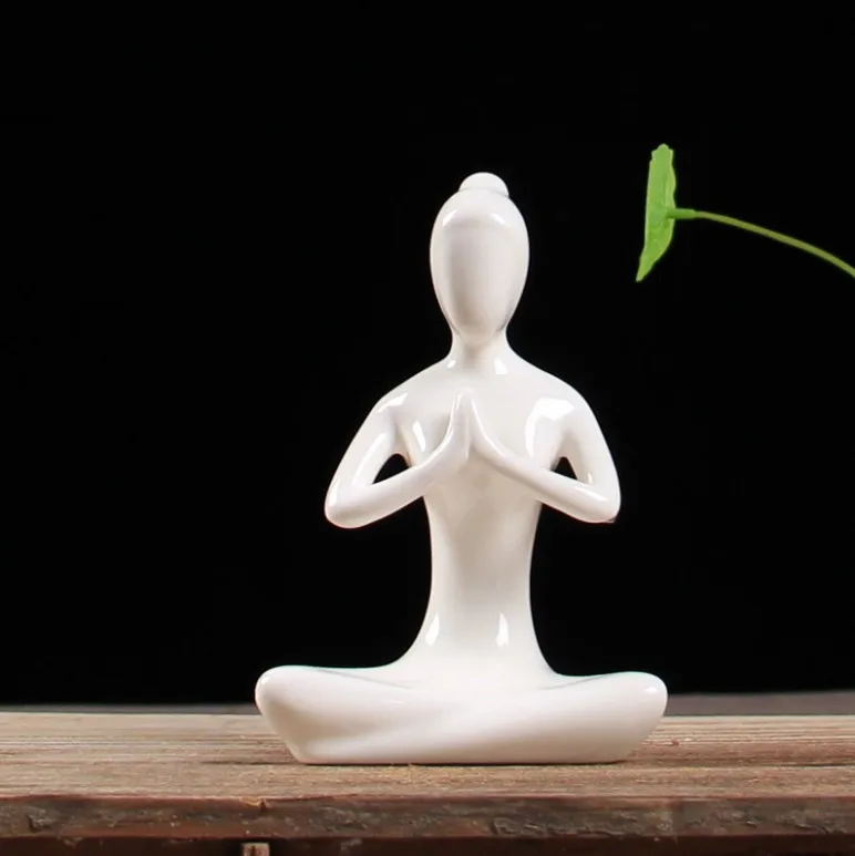  Ceramic Home Decor Wholesale white ceramic figurine pop yoga sexy