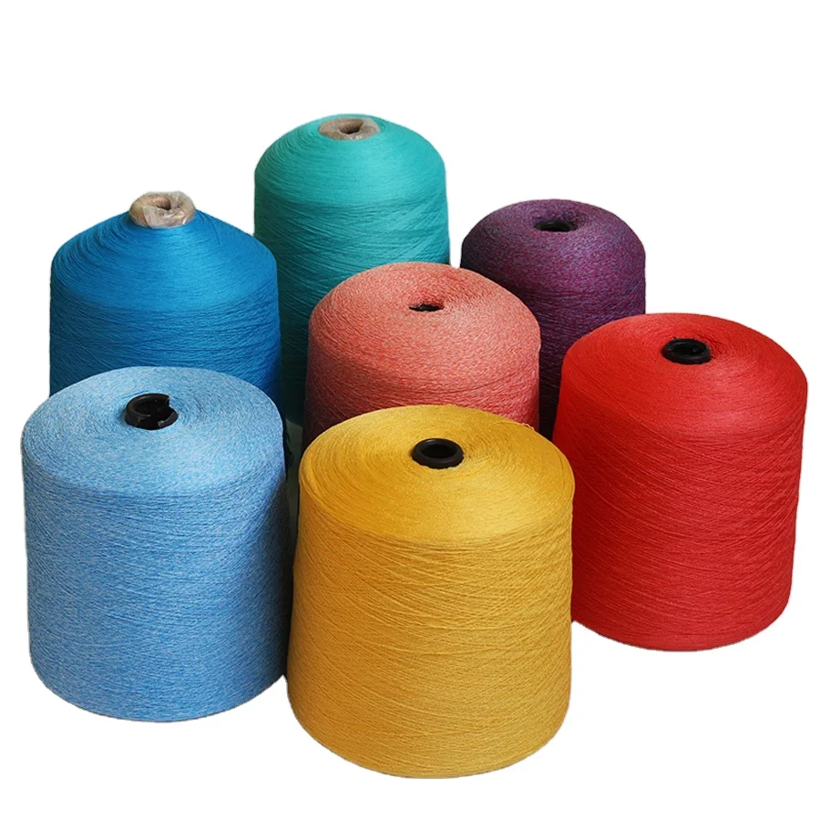 51%ECOVERO VISCOSE 23%RECYCLED POLY 26%LINEN blended yarn