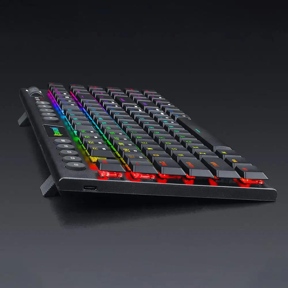 Redragon K625P-KB Yi 94 Keys Red Switch Hotswap Keyboard Wired RGB Backlight Ergonomic Design Mechanical Keyboard