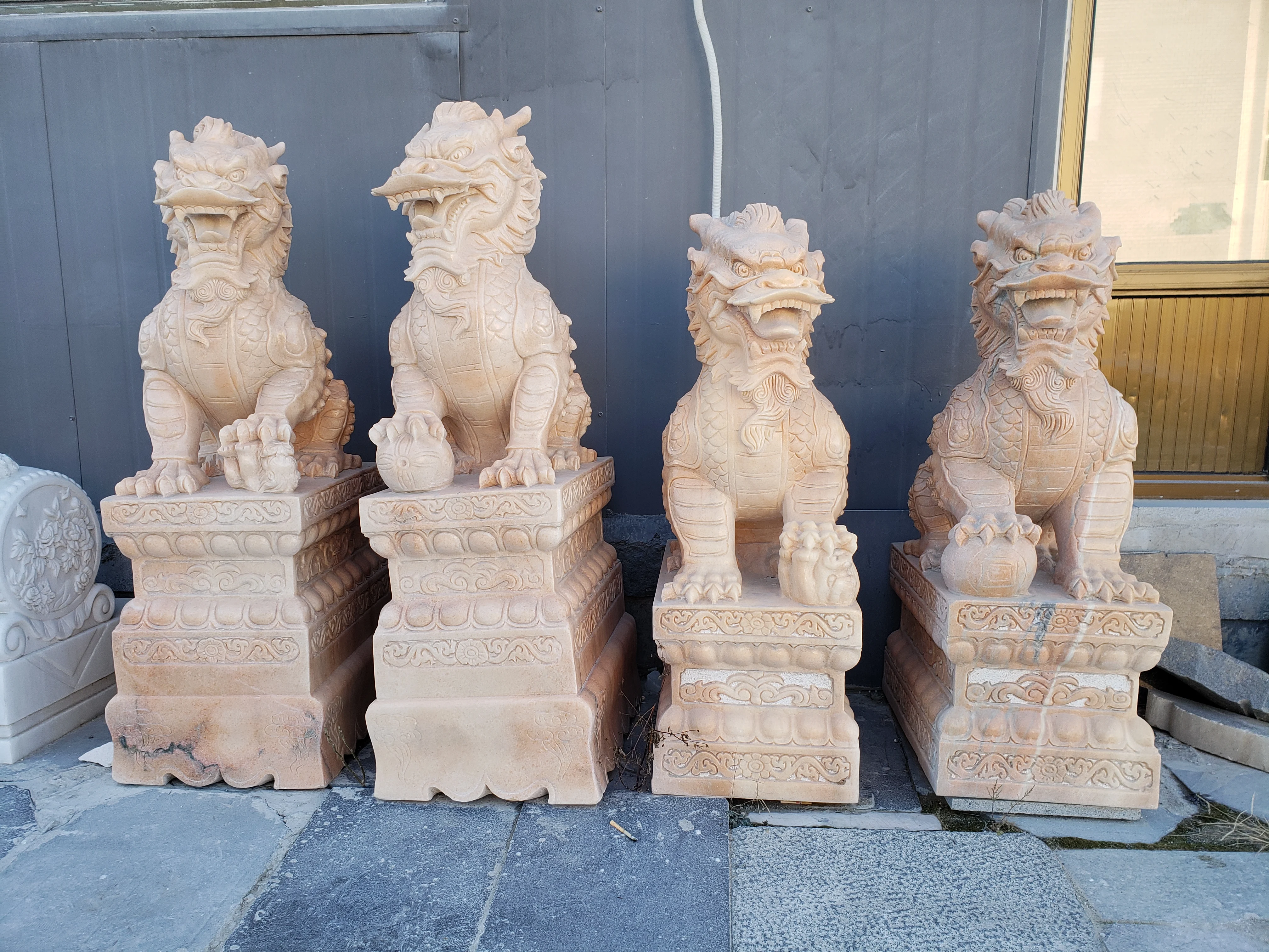 Outdoor Garden Decor Hand-carved Marble Dragon Stone Statue Sculpture Chinese Dragon Statue