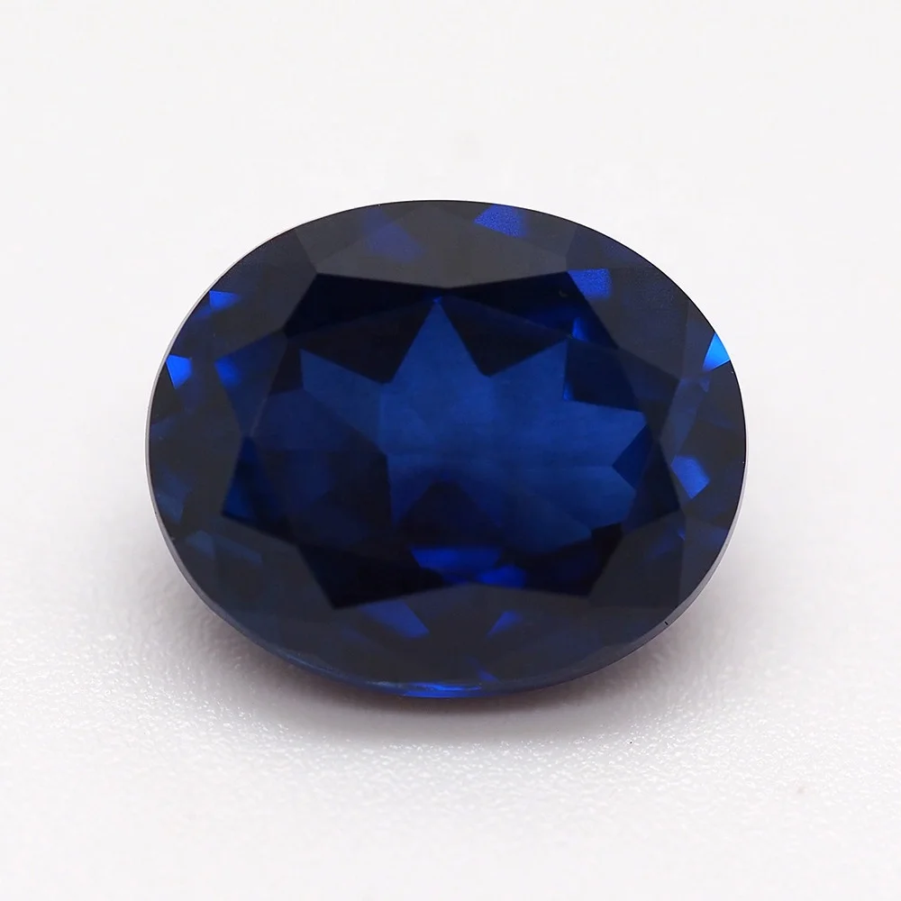 factory price lab created loose blue sapphire synthetic spinel gem