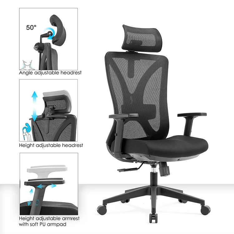 Modern Fashion Manufacturer Wholesale  High-tech Office Chair Mesh  Chair simple modern office conference chair