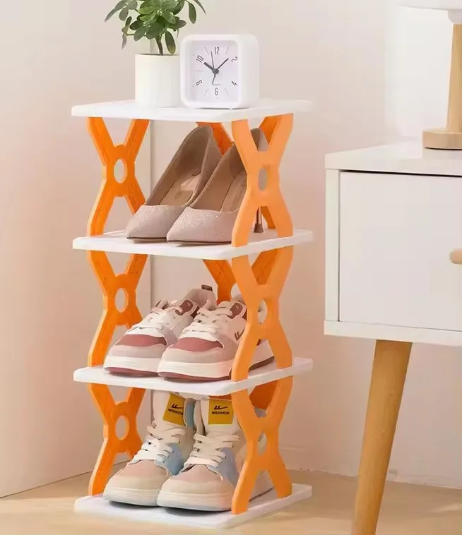 2024 Hot Selling Shoe Rack Simple Easy To Assemble Household Foldable Plastic Shoes Holder