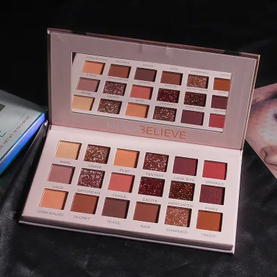 Custom private label 18 color eye shadow vegan waterproof makeup eyeshadow palette