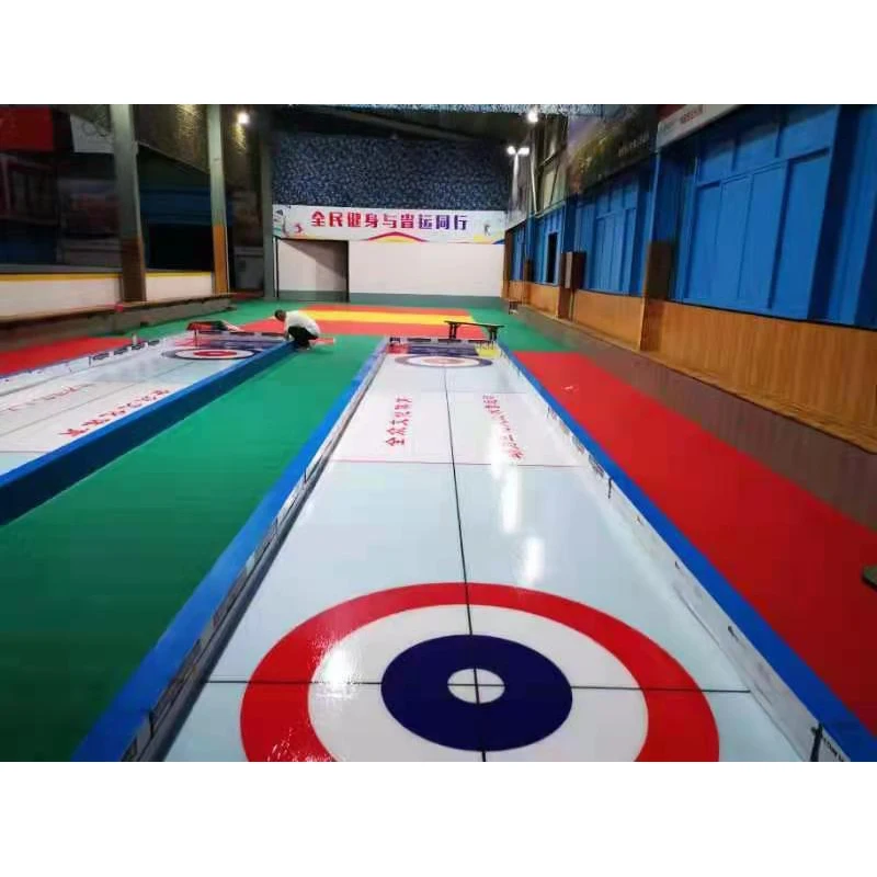 China New product Liquid Simulation Ice synthetic ice floor curling street curling rink one piece easy to roll up and roll out