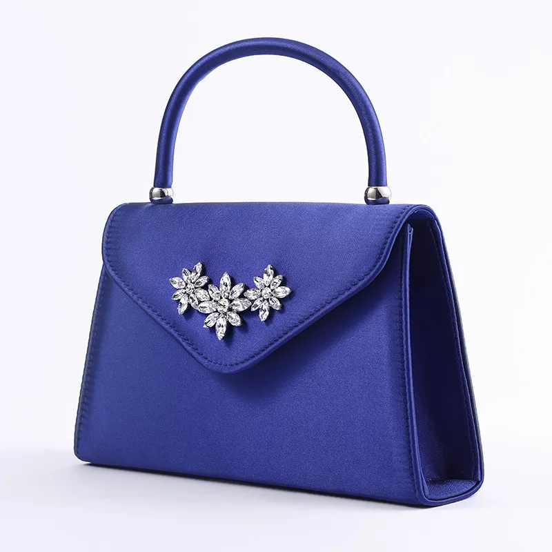 Wholesale new arrival rhinestone flowers ladies purses hand bag women handbags formal dress evening bag