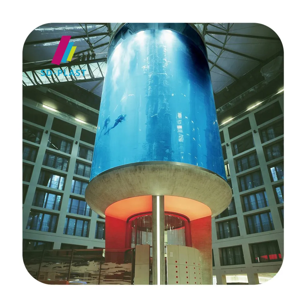 Customized acrylic fish tank aquarium large diameter acrylic tube for aquarium