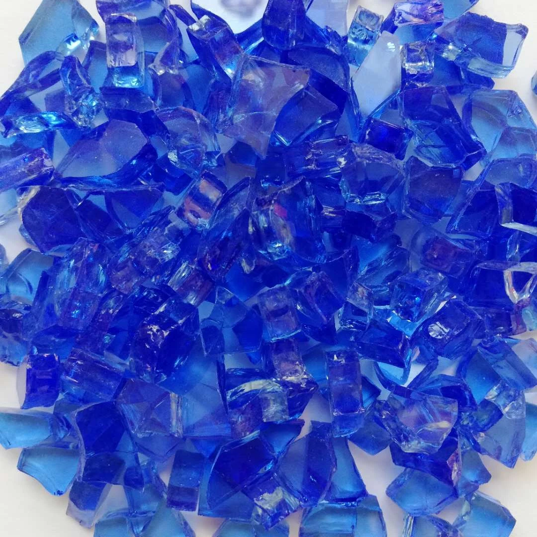 Wholesale Fire Glass Colorful 1/4 and 1/2 fire glass nugget