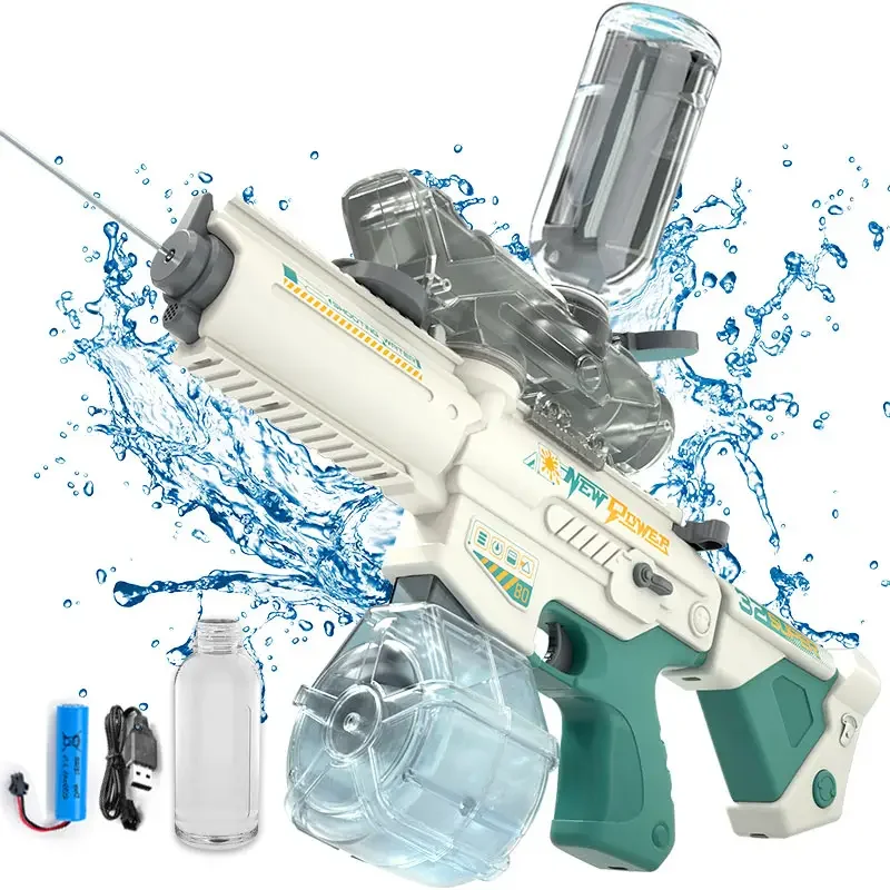 High Capacity Battery Powered Electric Water Gun Toy Automatic Electronic Powerful Water Gun For Adults Kids Summer Outdo