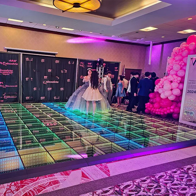 Led Dance Floor With Fill Light Lamp Dance Floor Led Interactive Magnetic 3D Mirror Dance Floor Panels