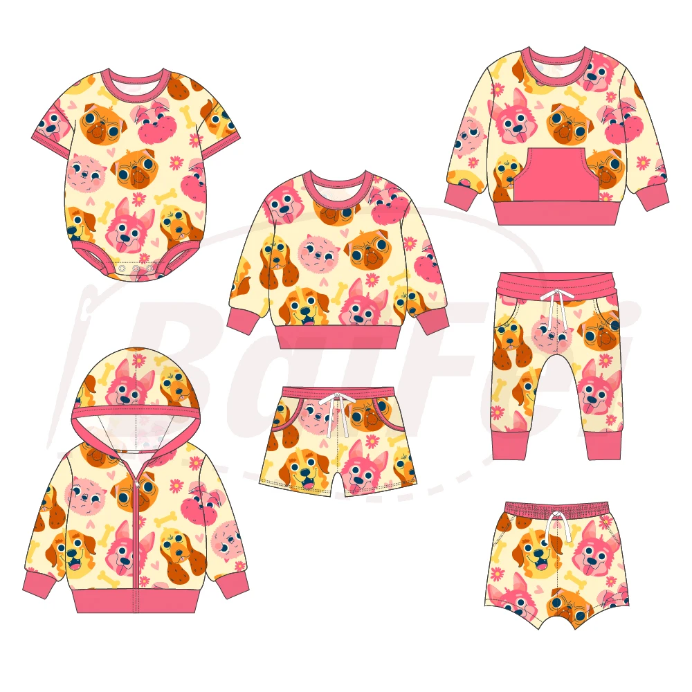 Wholesale new custom logo printing 2 Piece tracksuits for men comfortable winter kid clothes