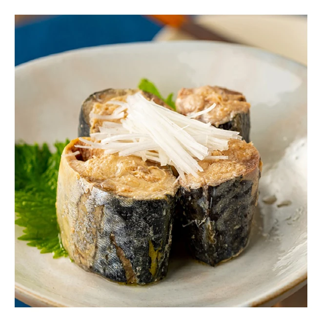 Boiled mackerel custom seafood fish can with 3 years shelf life