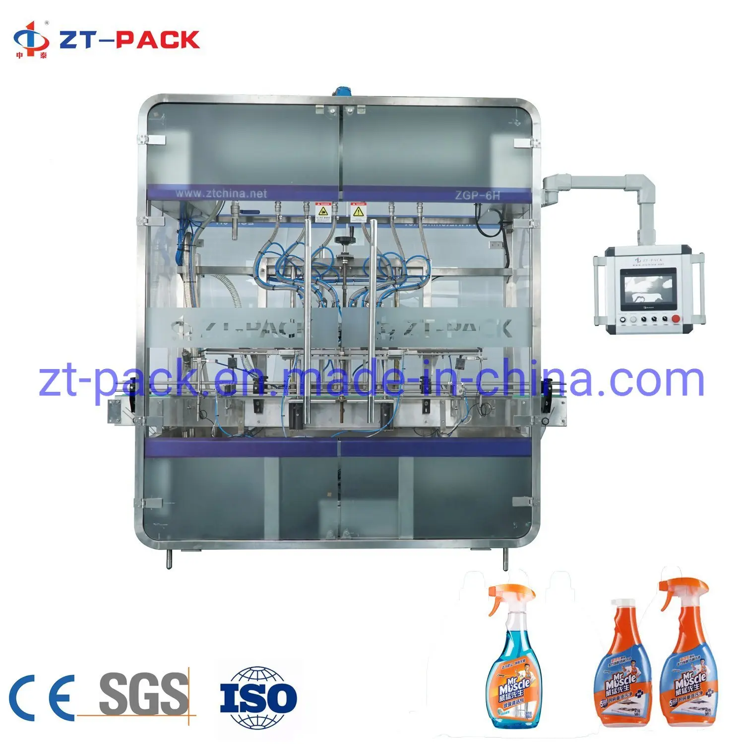 Automatic Harpic 84 bleach clorox flash acid toilet cleaner filling machine liquid packing machine filler machine product line