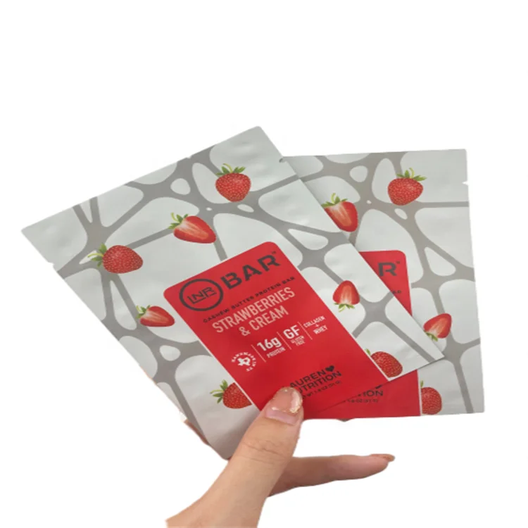 Custom Cashew Butter Protein Bar Packaging Bags