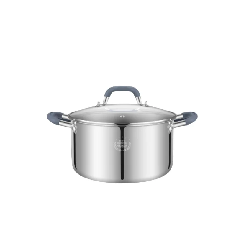 Noble type Induction stockpot Restaurant kitchen soup warmer pot Multi-function Composite Stainless steel deep Soup Pot with Lid