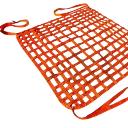 Wholesale Price Cargo Lifting Net Heavy Duty Webbing Cargo Net Polyester Flat Polyester Sling Hoisting Nets