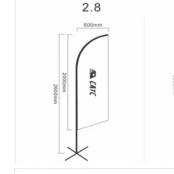 CATC Display Event Flags Advertisingfor Trade Shows Aluminum and Glass Fiber Flags for Outdoor Ornamentation