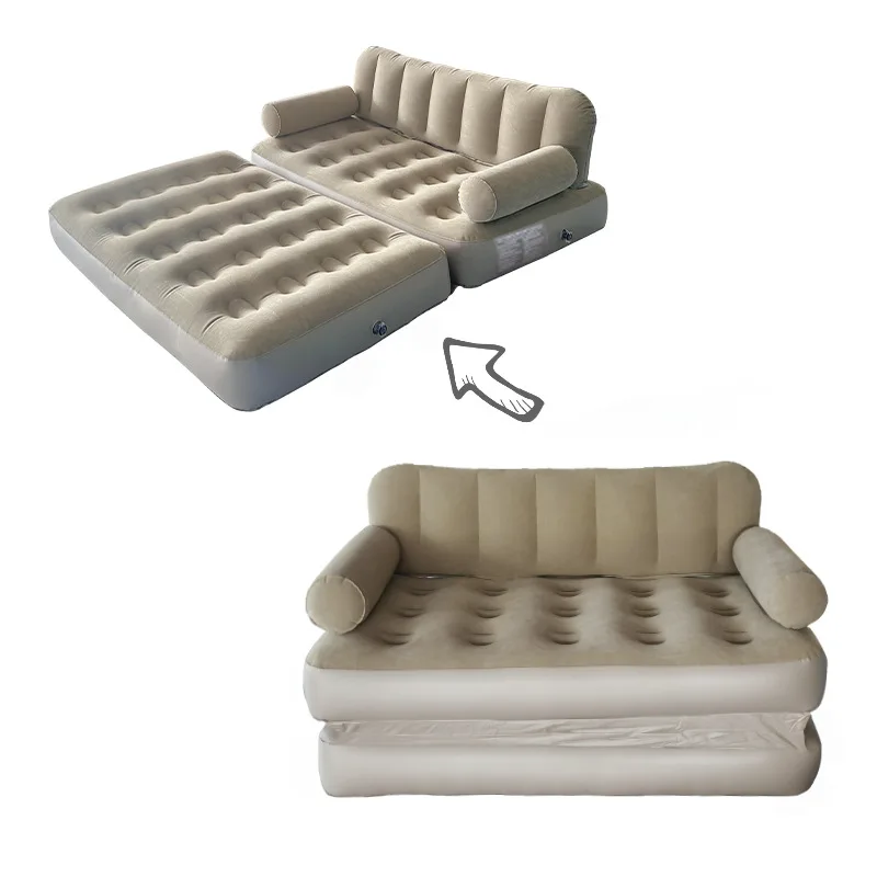 Durable and Comfortable air mattress Couch and Bed Inflatable portable air sofa bed with Armrests