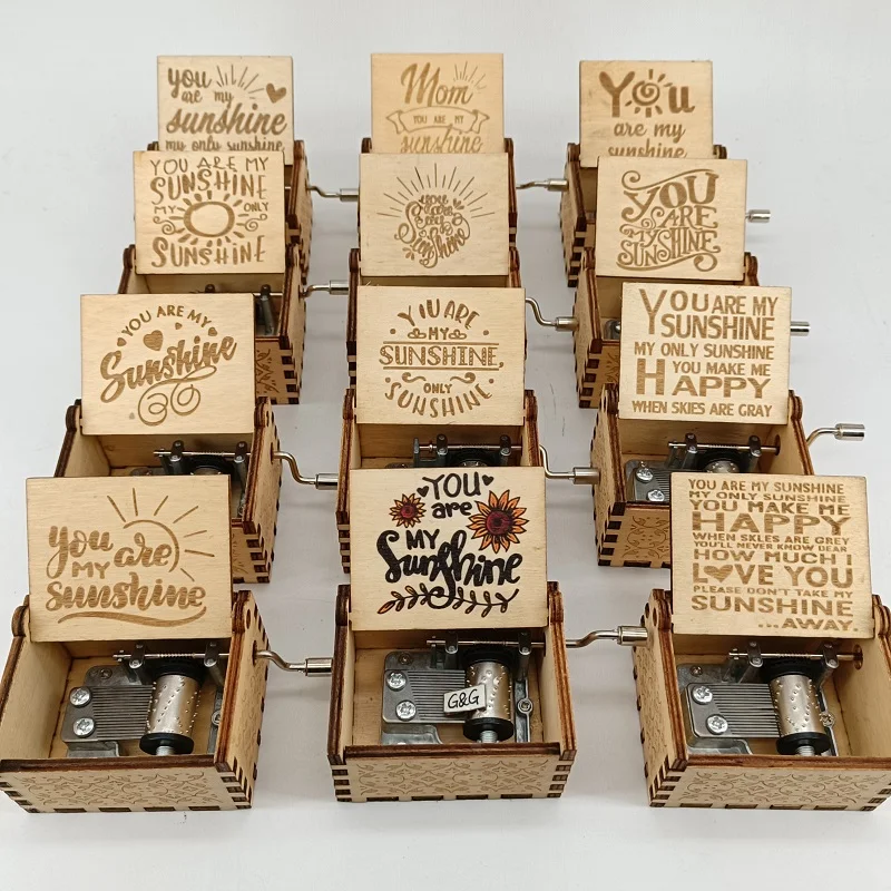 Custom Mini Music Box Custom Wooden Music Box Merry Christmas