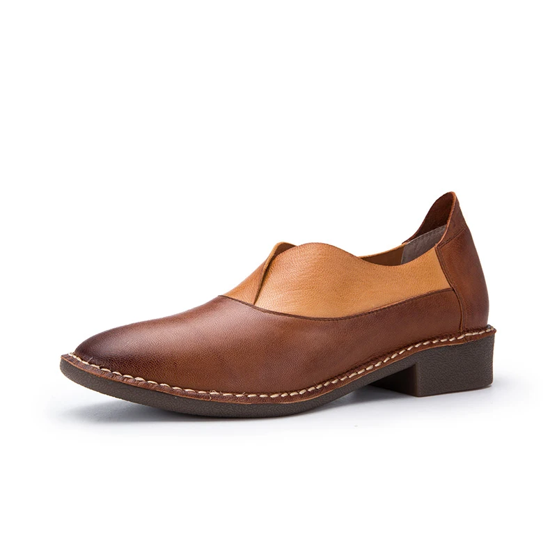 
New Stylish Pointed Toe Flat Handmade Cowhide Genuine Leather Slip on Casual Oxford Driving Walking Court Loafer Shoe Women 