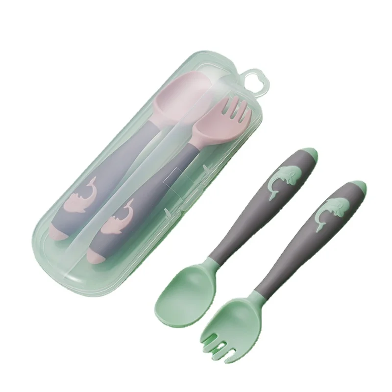 Baby Utensils Spoon and Fork Set Other Travel Case Set Kids Tableware Training Feeding Baby Spoon and Fork for Children