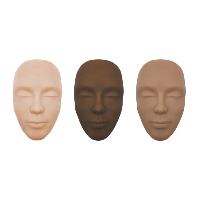 lbeauty Permanent Makeup Tattoo Training Pad Microblading Realistic Full Face 5D Silicone Makeup Practice Face Practice Skin