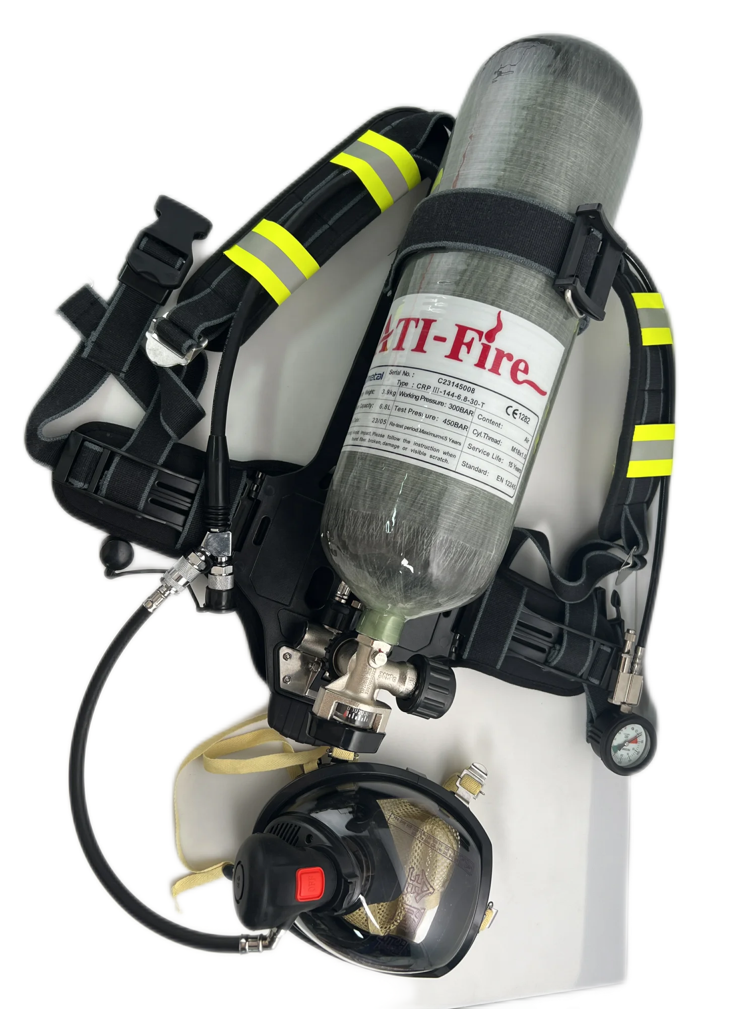 Safety firefighting equipment self contained breathing apparatus full face mask firefighter SCBA fire rescue 6.8L cylinder CE