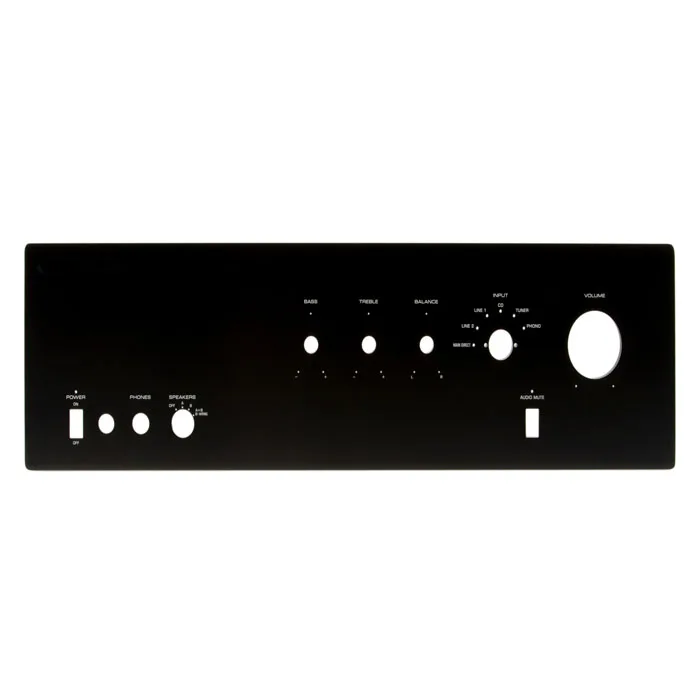OEM cnc milling custom aluminum integratred front black amplifier panel