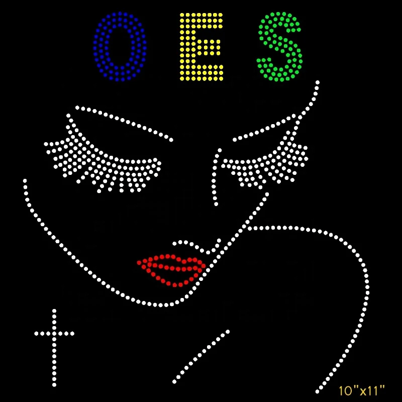 Latest Iron on Bling Afro Girl Hotfix OES  Rhinestones Transfer Iron on Heat  Transfer Motif Designs for Tshirt