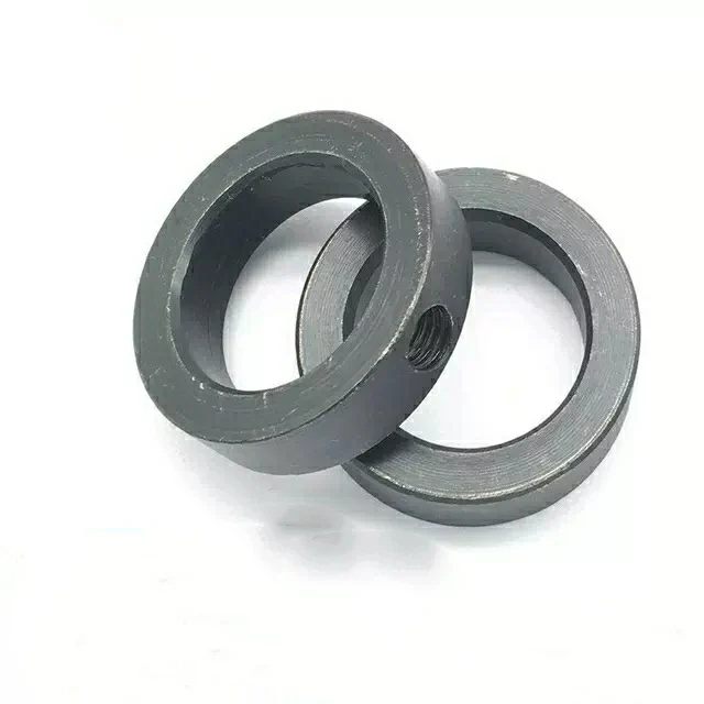 Aluminum alloy optical axis locating ring Steel Blackening limiter stop screw fixing ring open type metal bearing clamping ring