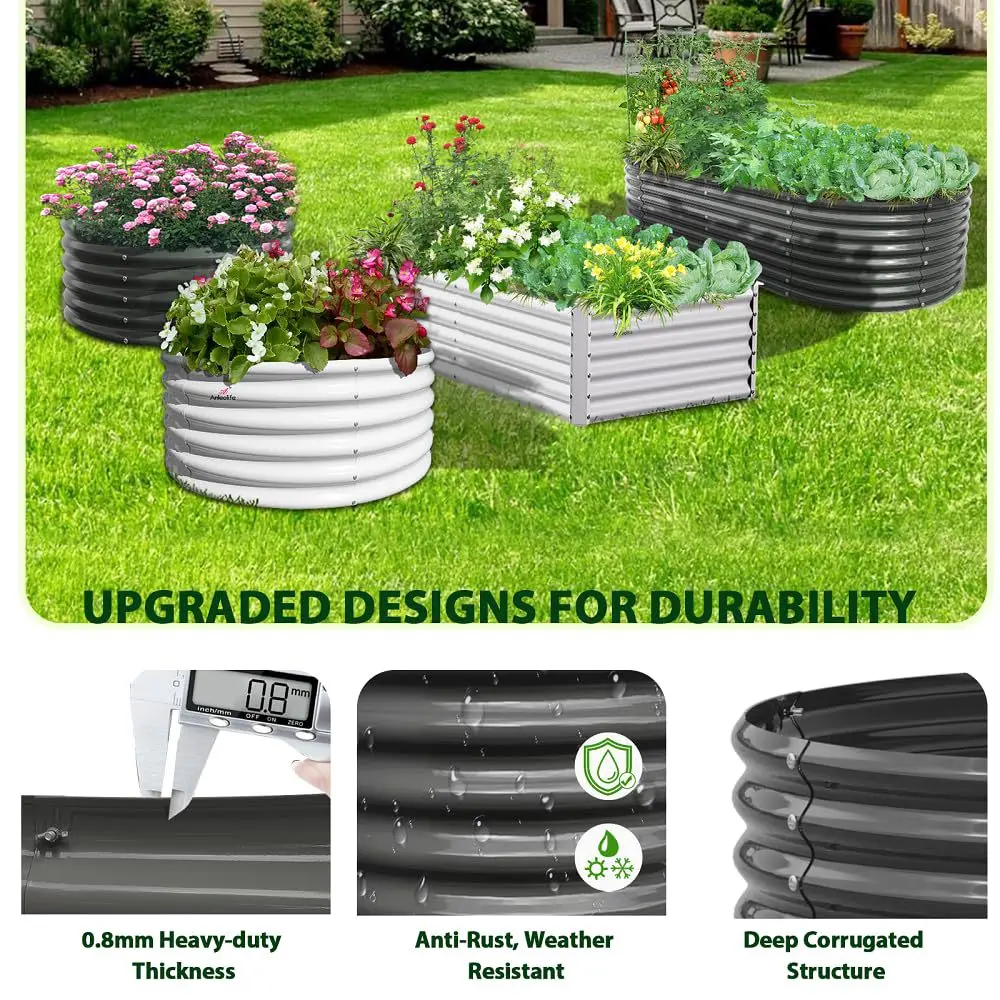 Best New Products Sturdy Metal Garden Landscaping Bed Boarded Galvanized Garden Bed for Vegetables and Flowers