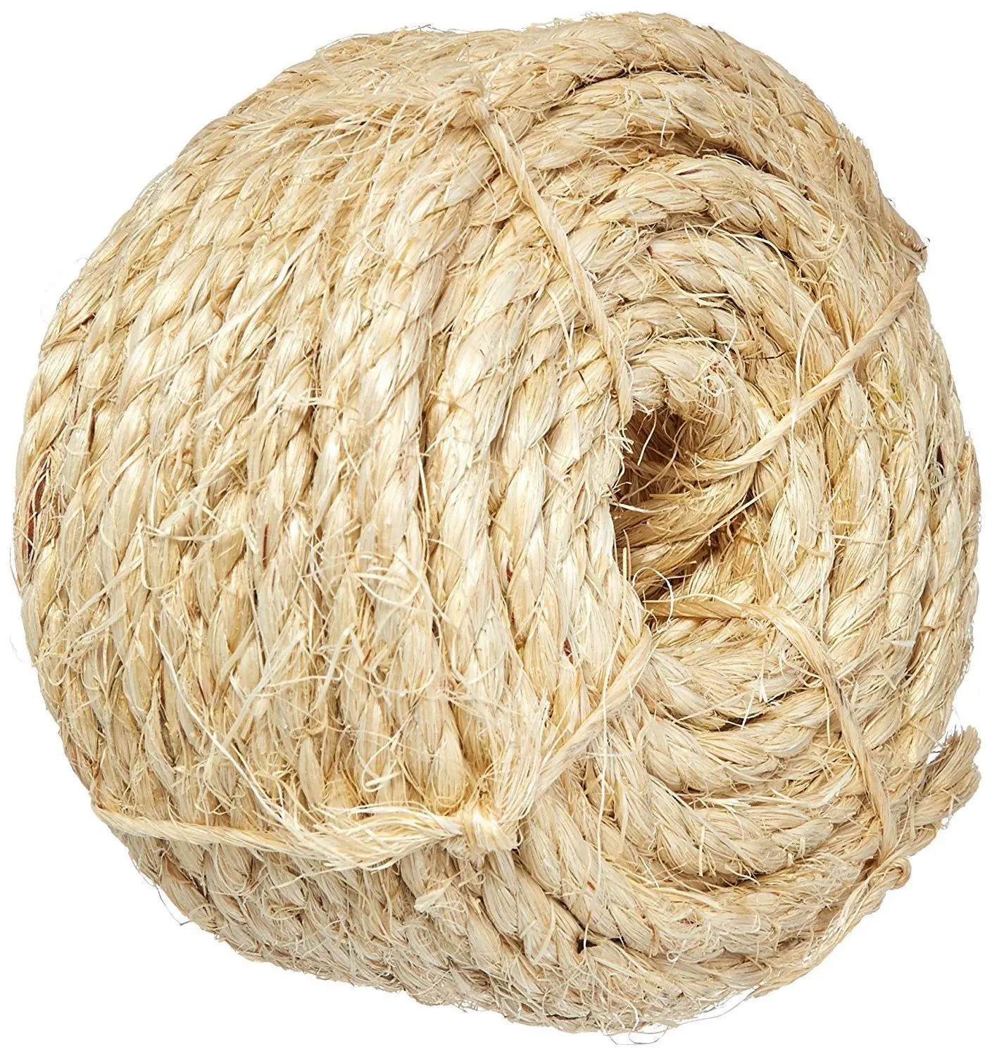 10mm - 36 mm natural 3 strand twisted synthetic sisal barrier rope 0.8 24mm 164-feet for cat scratcher