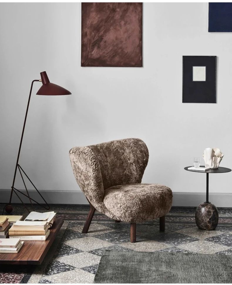 Eco-Friendly Oak Wood Chair with Natural Coating or Solid Oak Legs Stained Walnut Wood Available for Living Room