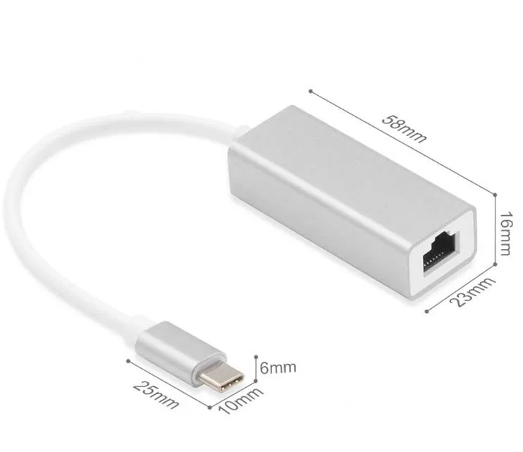 Type-c to RJ45 MB Network card Realtek 8152B USB C laptop external network port no drive