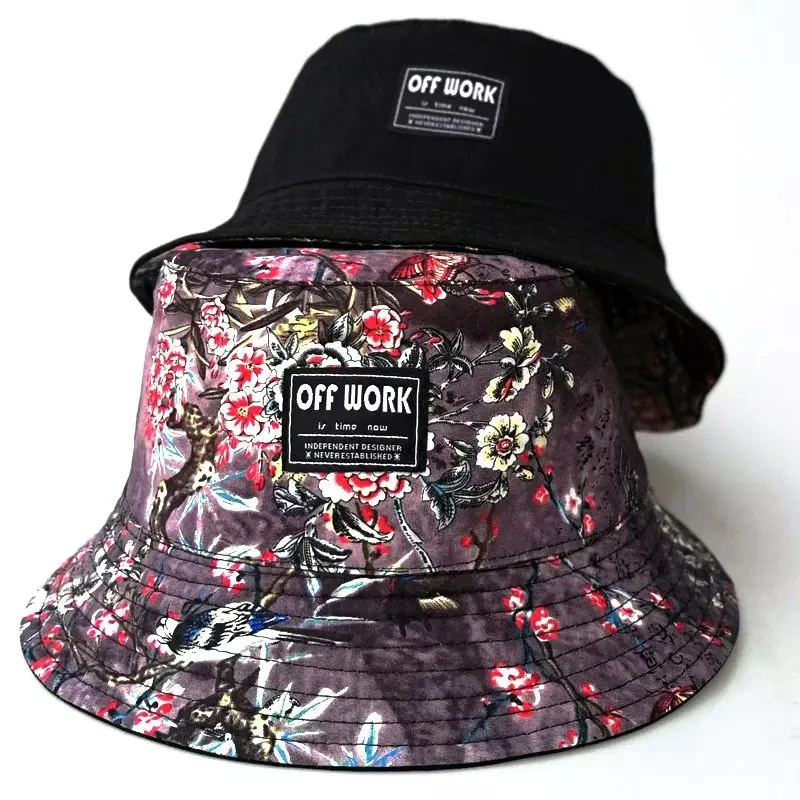Высокое качество 100% хлопок Создай свой собственный логотип Фишер человек реверсивном винте Цветочная шляпа с фирменной торговой маркой
