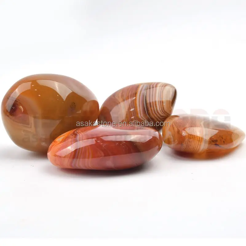 Natural red agate tumbled River stone Pebble gemstone chalcedony healing crystal decorative fish tank aquarium & flowers plants