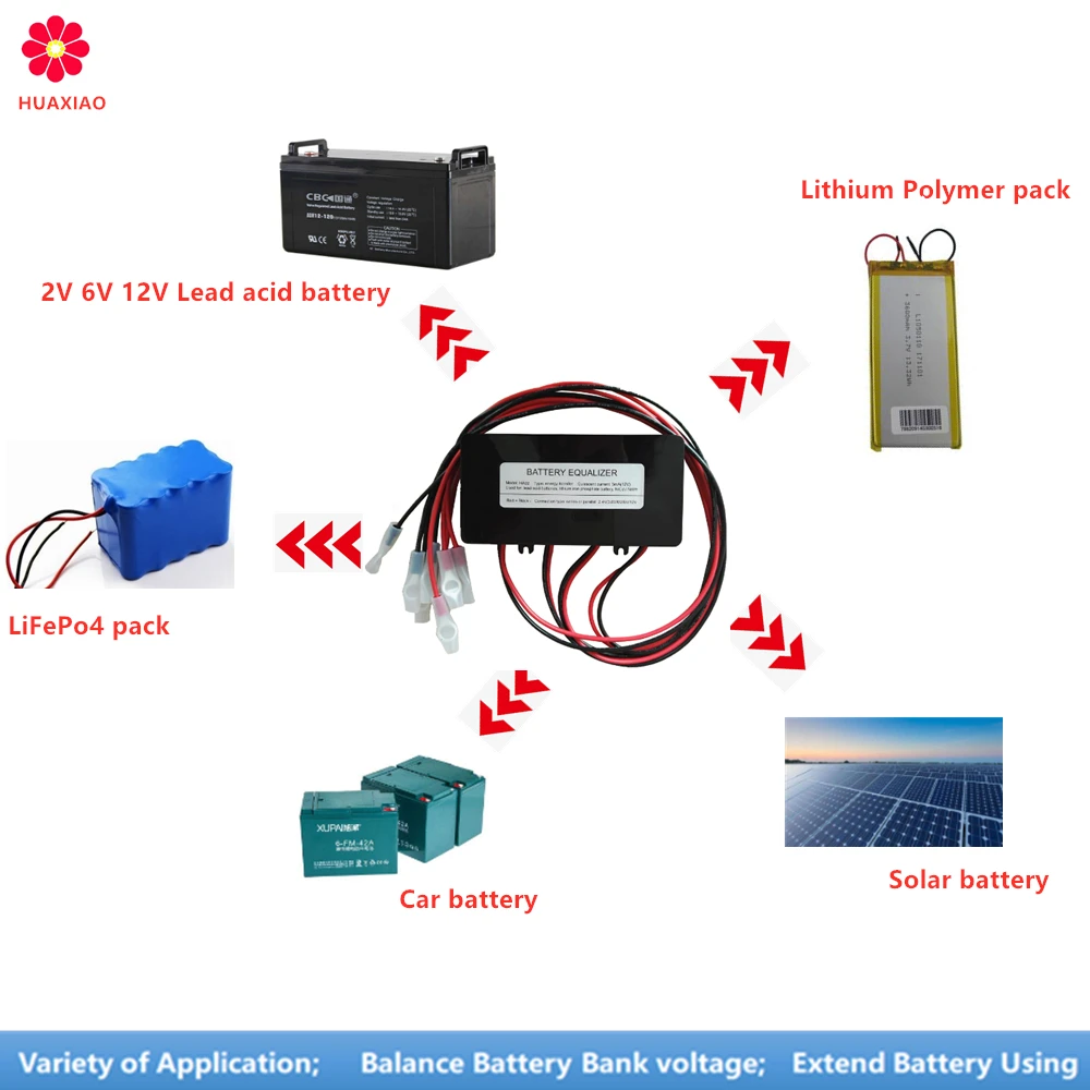 Huaxiao HA02 hot sale waterproof equilibrador de bateria lead acid batteries balancer IP67 6V batteries