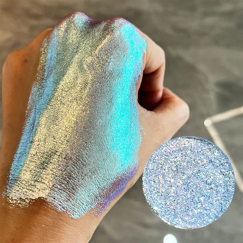 unicorn aurora multichrome mirror color shift chameleon pigment bulk for cosmetic grade liquid highlighter