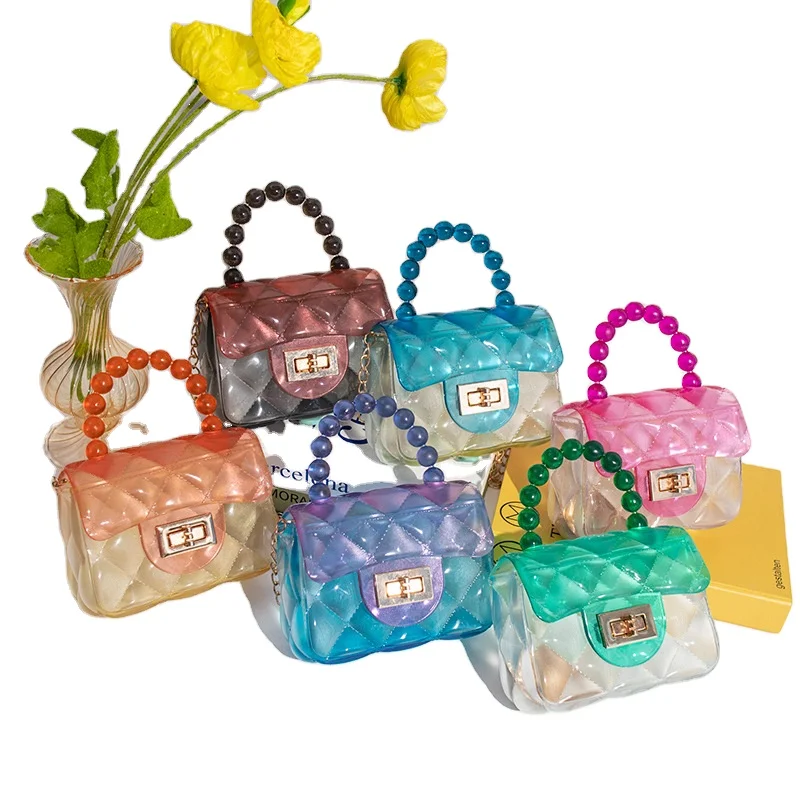 Лидер продаж 2022 Летние Красочные конфеты модные женские сумки из ПВХ мини-кошелек Детская сумка для желе