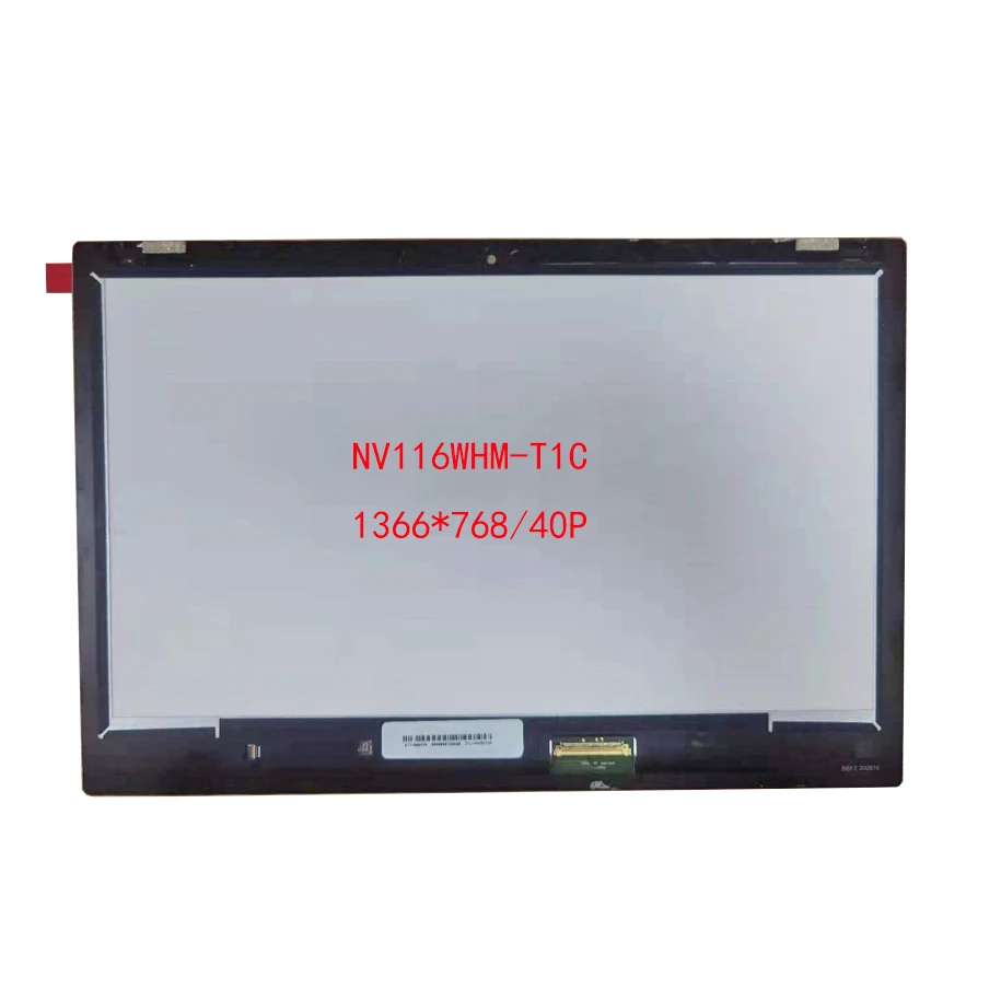 11.6 Inch TFT LCD Screen 1366*768 With EDP 40 Pins NV116WHM-T1C Display Touch TLCM for HP Chromebook X360 11 G3 EE