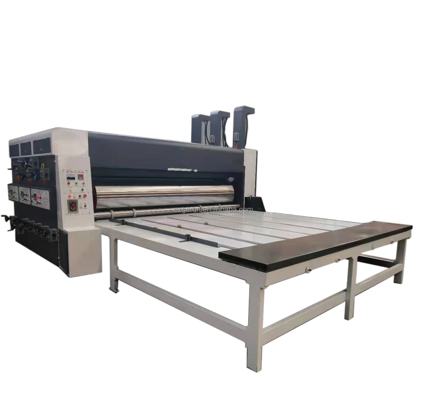 China brand Semi Automatic Printer Slotter with Chain Feeder / Semi-Auto Printing Slotting Machine