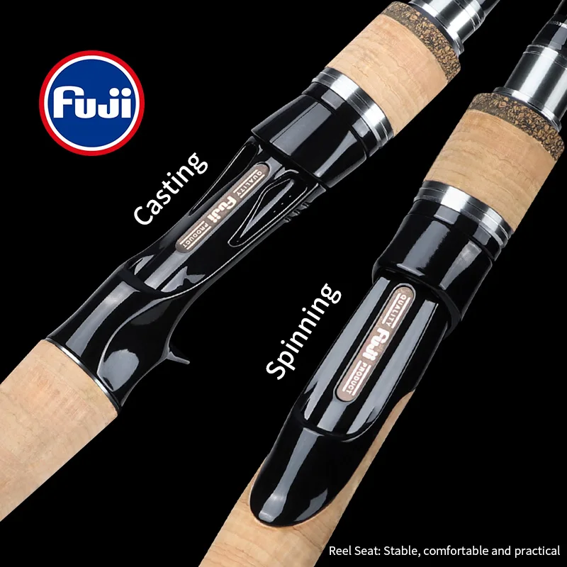 LINNHUE Fishing Rod FUJI GUIDE 2-3 Sections 1.68-2.7m M/L High Carbon Fiber Saltwater Casting Rod Spinning rod for Carp Bass