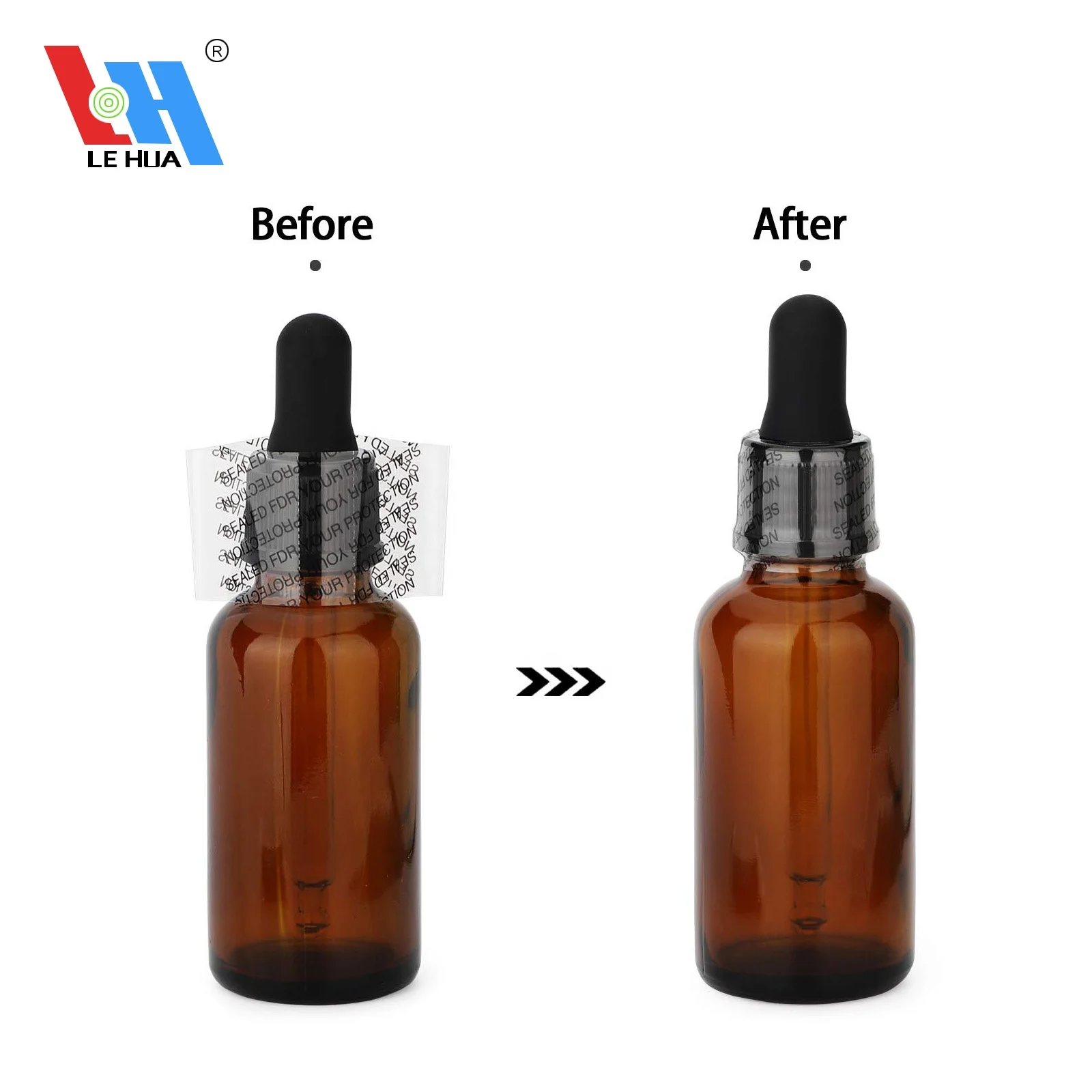 Custom Size Clear PVC Heat Shrink Sleeve Bands/ Perforated Shrink Bands for Cosmetic Jars Bottles Caps