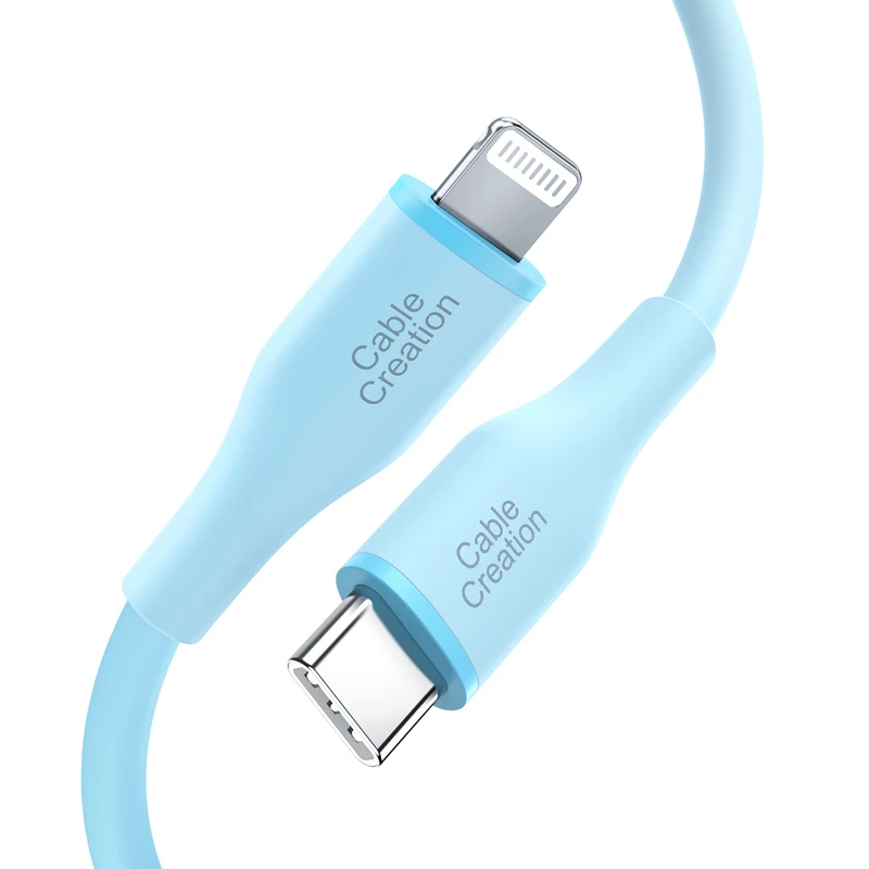 USB C to Light ning Cable MFi Certified Liquid Silicone Cable For Apple iPhone PD Fast Charging cable data macaron