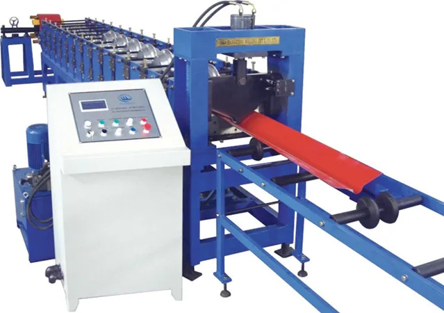 construction color roof steel plate roll forming machinery/corrugated galvanized zinc roof ridge cap sheets making machine