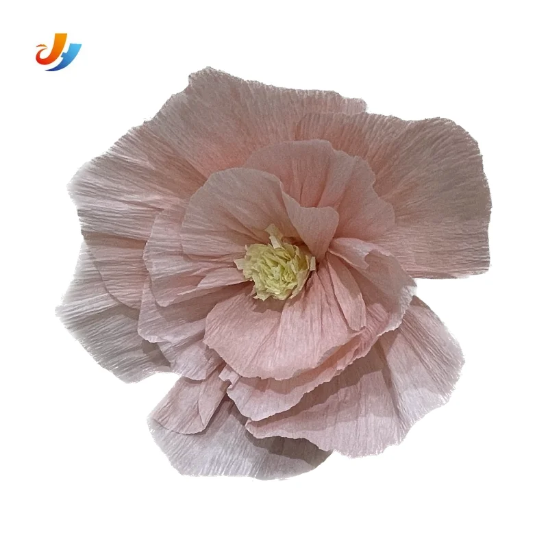Wholesale Floral Gift Wrapping Crafts Colorful rolled crepe paper flower